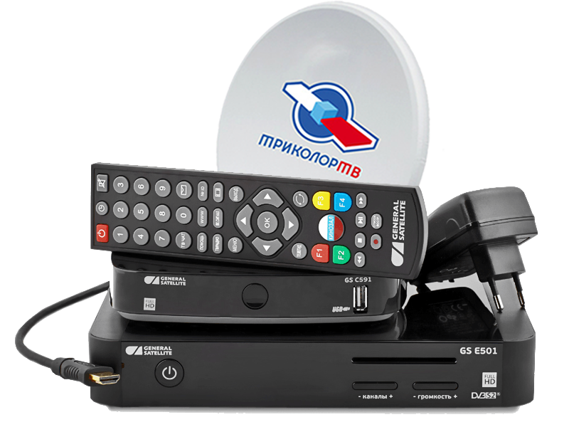 Комплект Трколор на 2 ТВ с ресиверами GS E501/GS C591 купить в Химках
